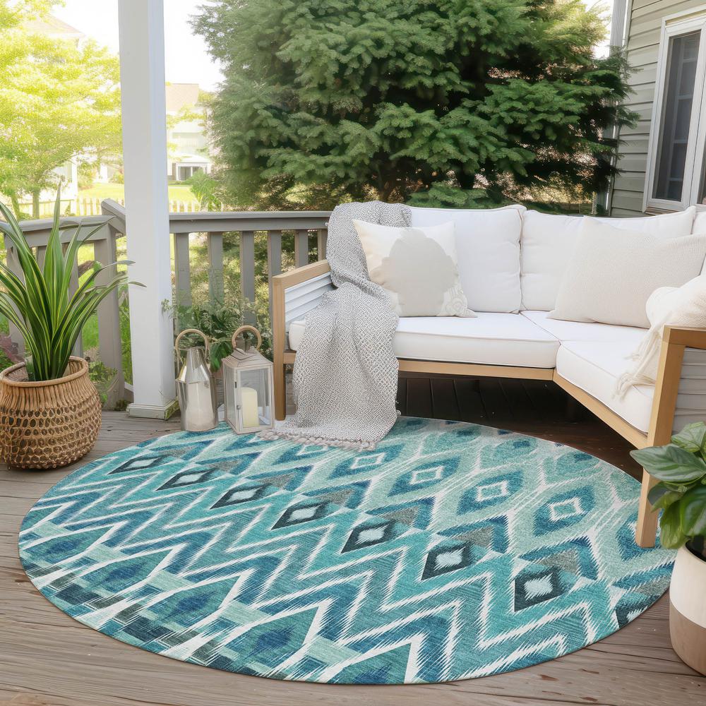 Chantille ACN617 Teal 8' x 8' Rug. Picture 7