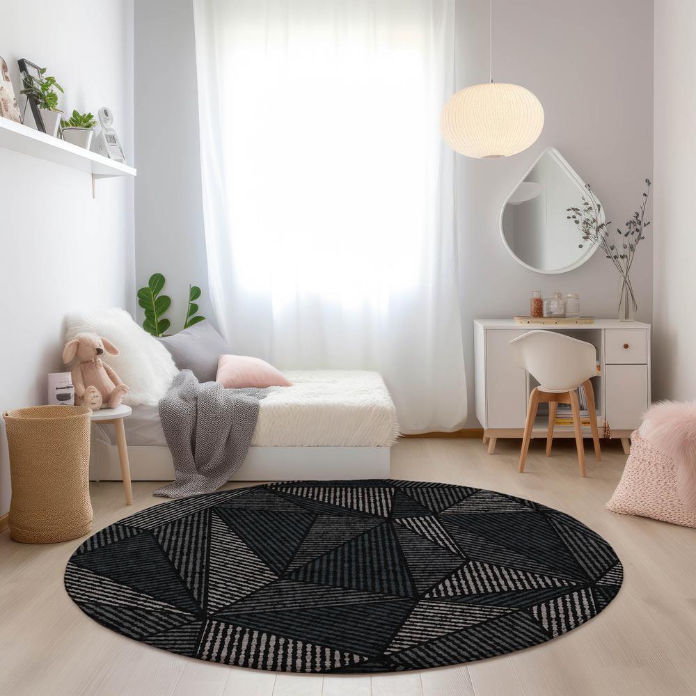 Chantille ACN618 Black 8' x 8' Rug. Picture 6