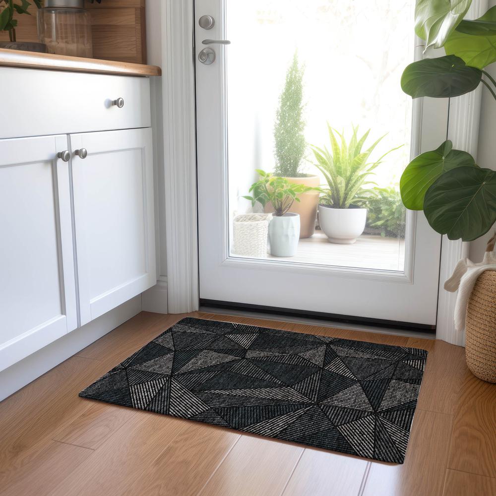 Chantille ACN618 Black 1'8" x 2'6" Rug. Picture 6