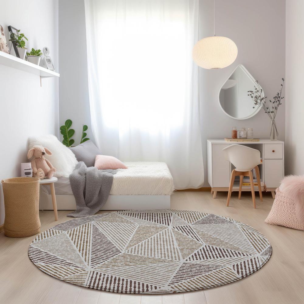 Chantille ACN618 Brown 8' x 8' Rug. Picture 7