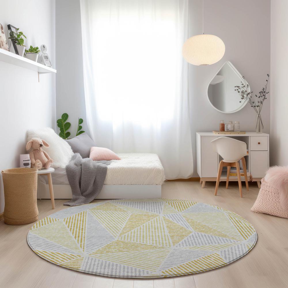 Chantille ACN618 Gold 8' x 8' Rug. Picture 7