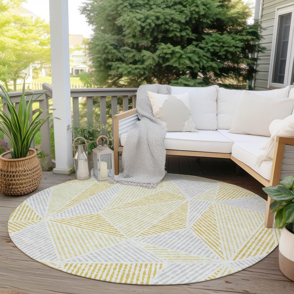 Chantille ACN618 Gold 8' x 8' Rug. Picture 8