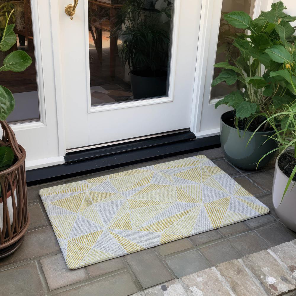 Chantille ACN618 Gold 1'8" x 2'6" Rug. Picture 7