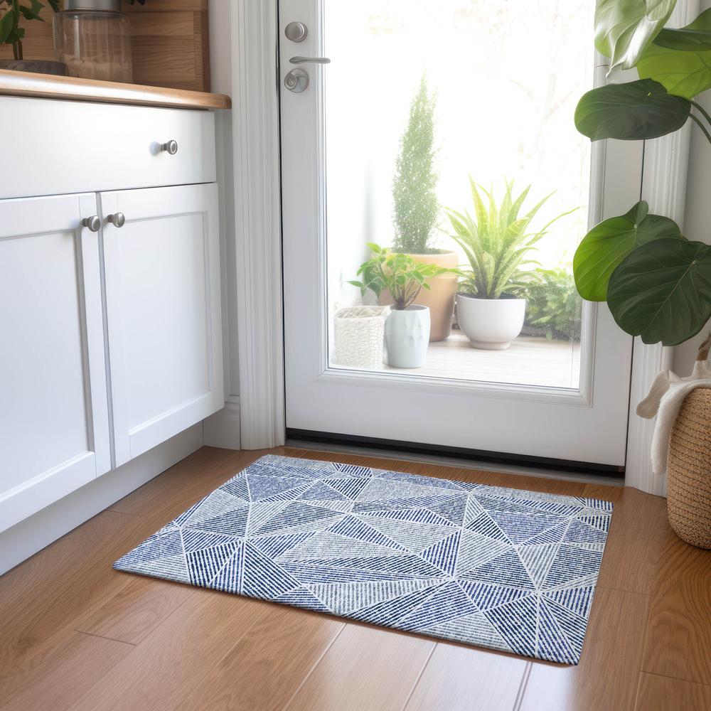 Chantille ACN618 Blue 1'8" x 2'6" Rug. Picture 6