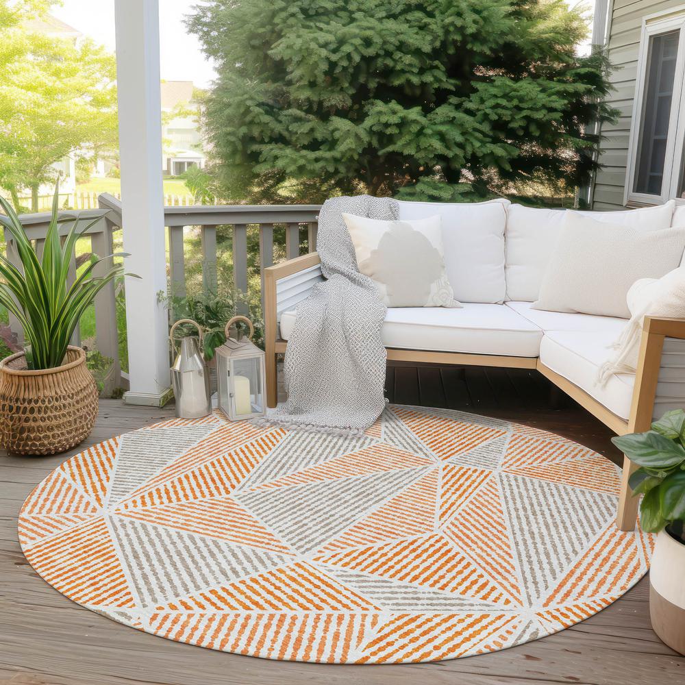 Chantille ACN618 Orange 8' x 8' Rug. Picture 7