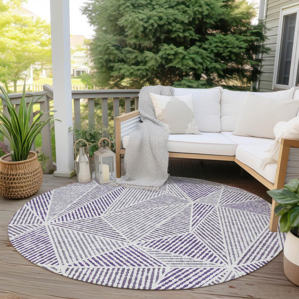 Chantille ACN618 Purple 8' x 8' Rug. Picture 7