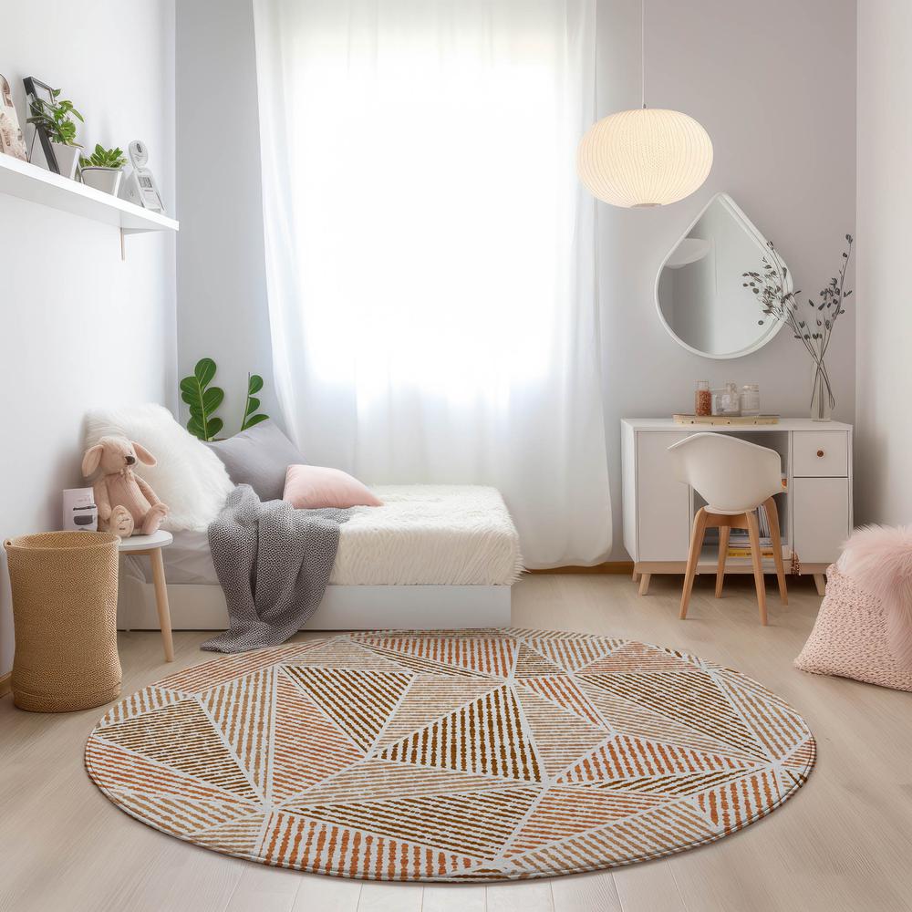 Chantille ACN618 Orange 8' x 8' Rug. Picture 6