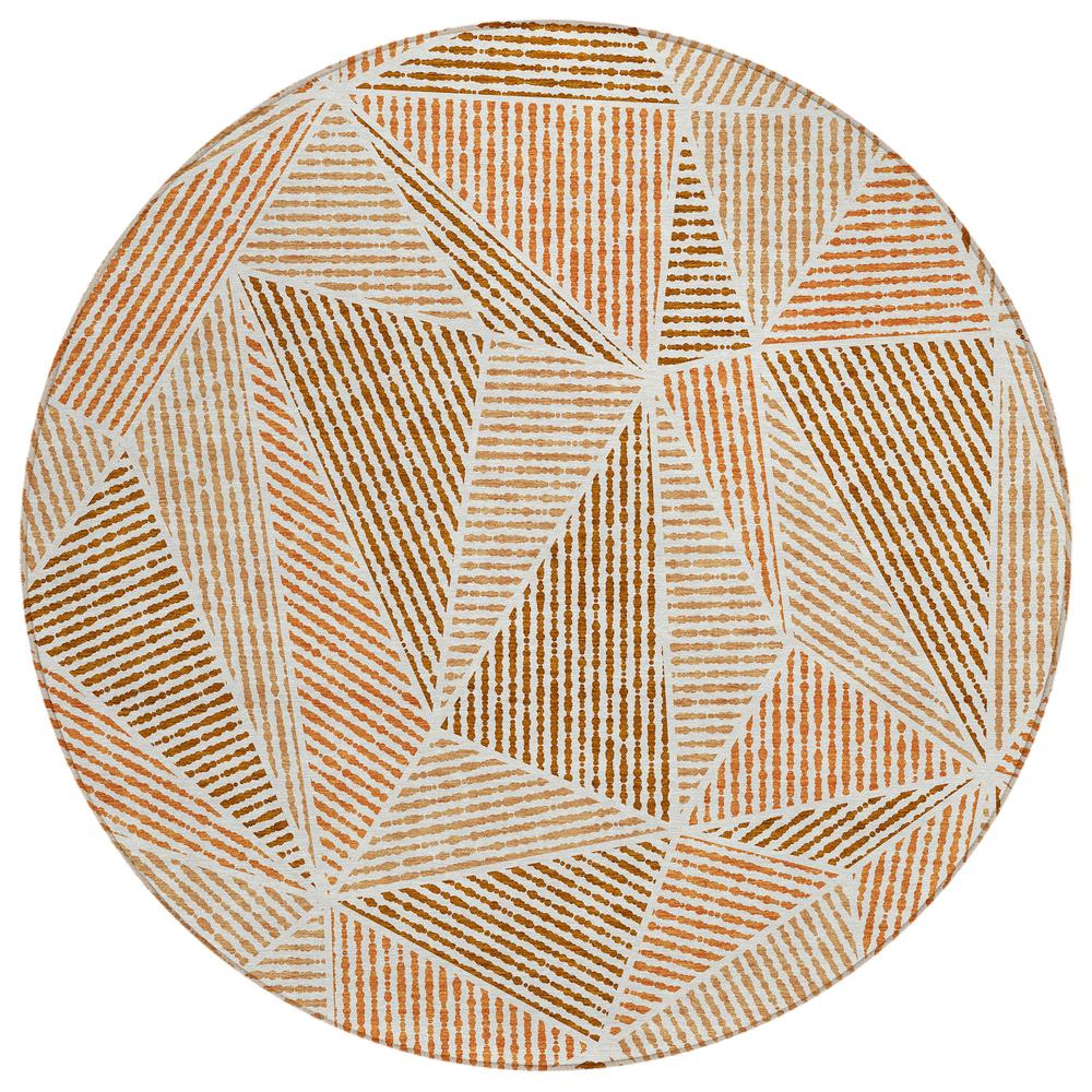 Chantille ACN618 Orange 8' x 8' Rug. Picture 1