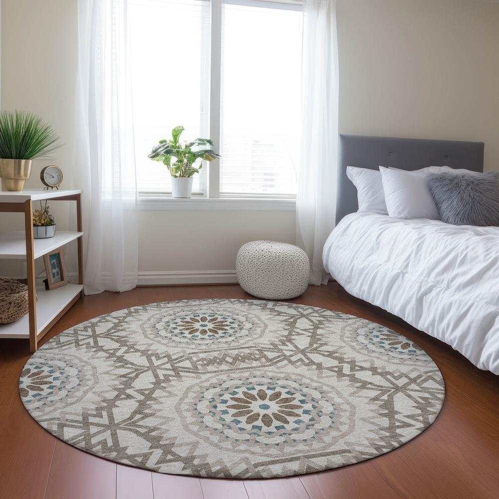 Chantille ACN619 Brown 8' x 8' Rug. Picture 6