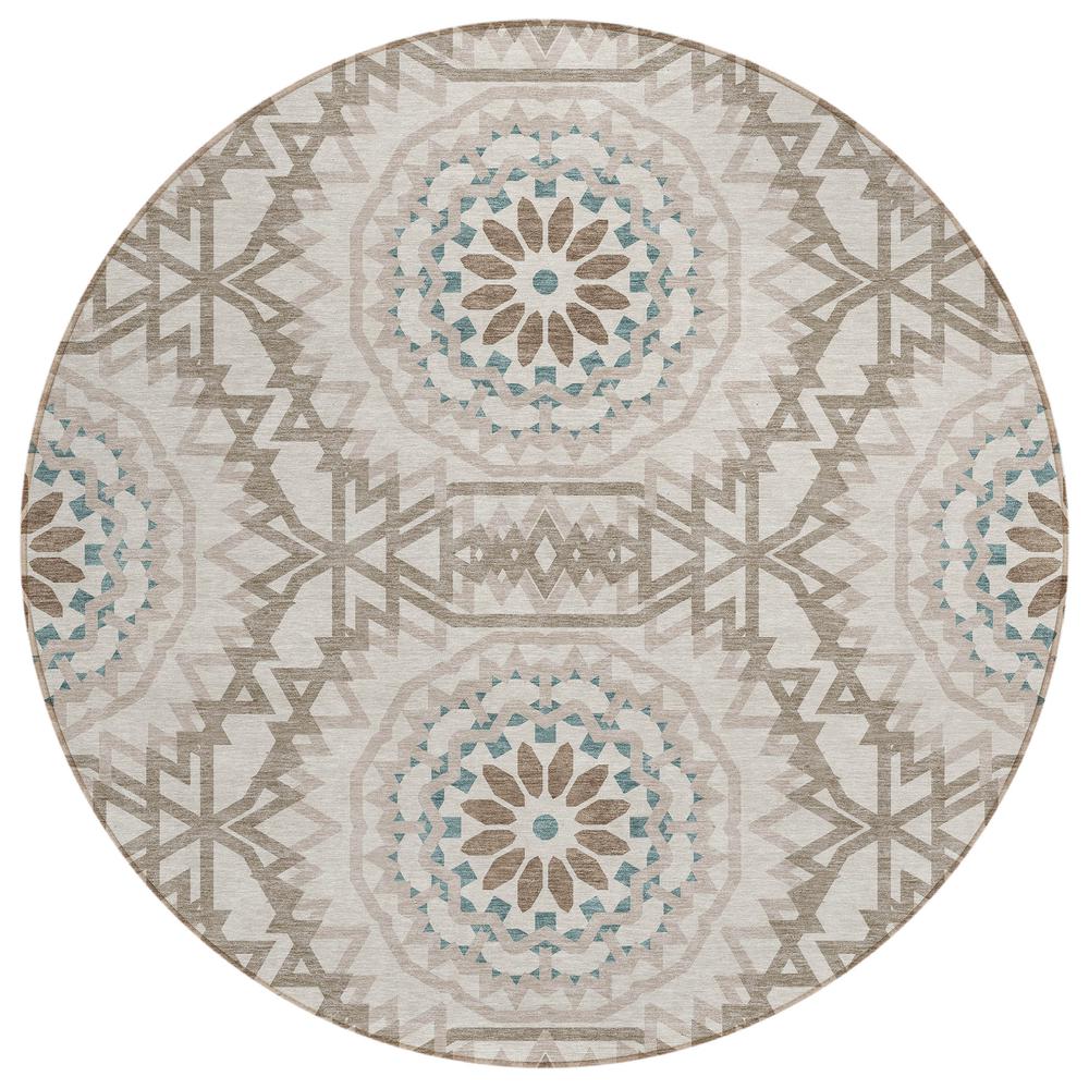 Chantille ACN619 Brown 8' x 8' Rug. Picture 1