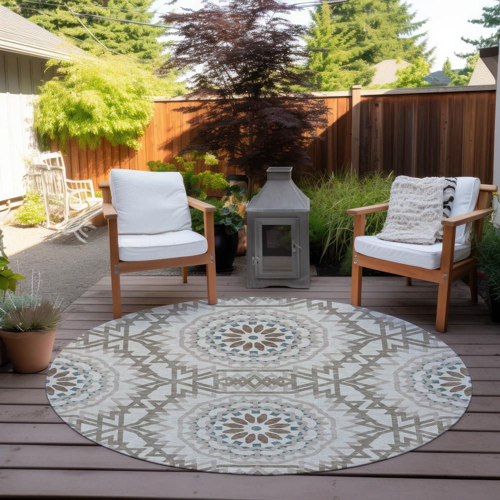 Chantille ACN619 Brown 8' x 8' Rug. Picture 7