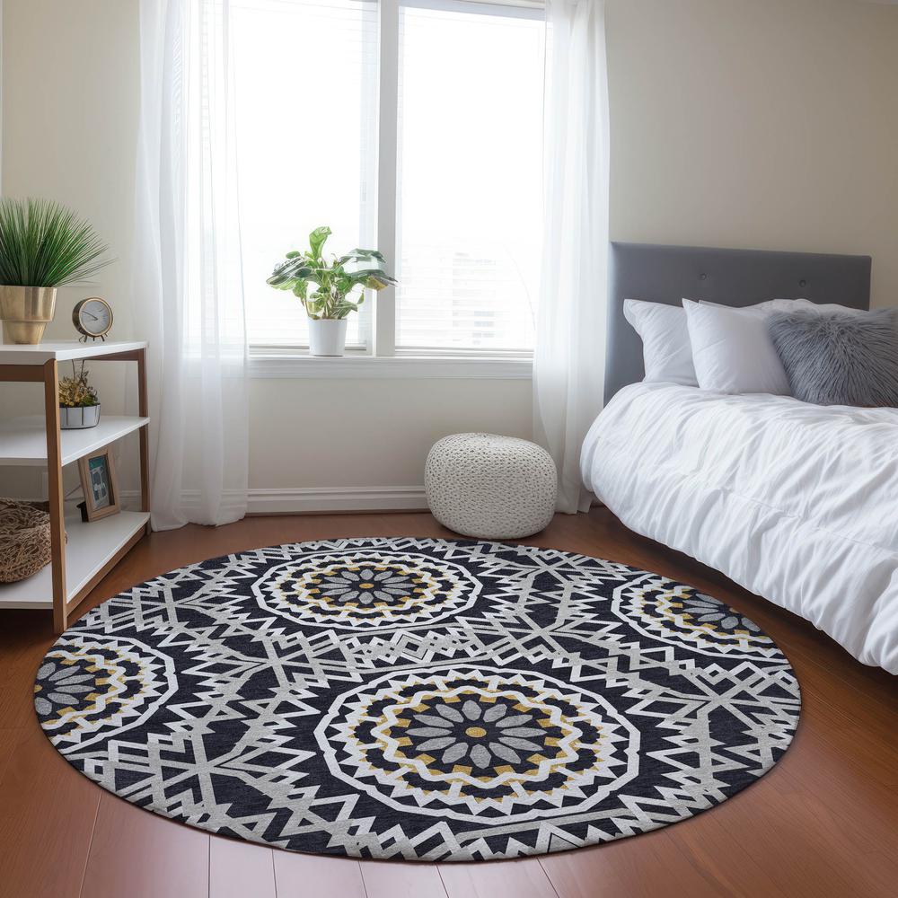 Chantille ACN619 Black 8' x 8' Rug. Picture 6