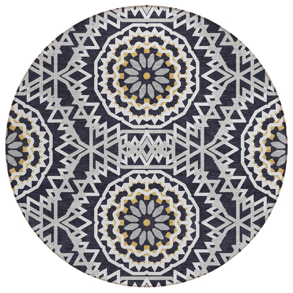Chantille ACN619 Black 8' x 8' Rug. Picture 1