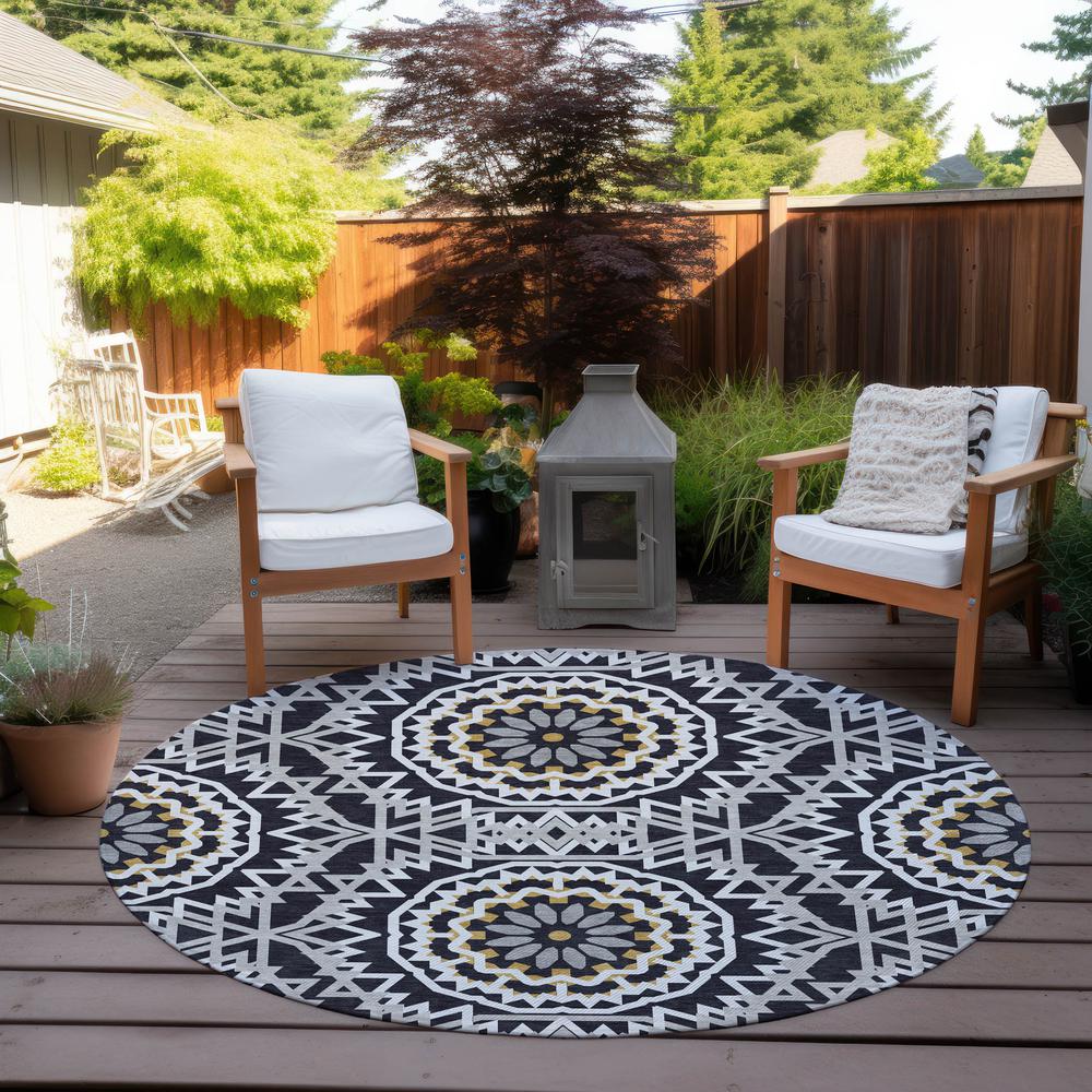 Chantille ACN619 Black 8' x 8' Rug. Picture 7
