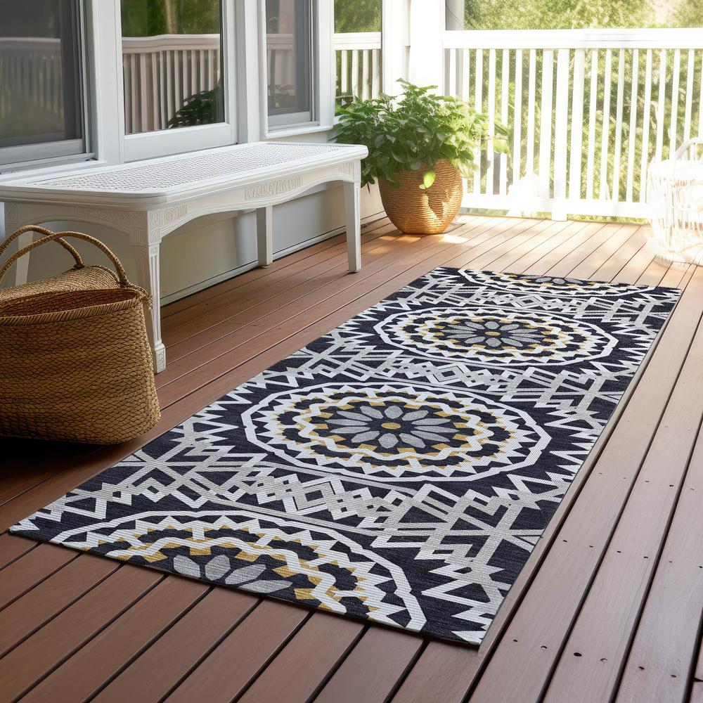 Chantille ACN619 Black 2'3" x 7'6" Rug. Picture 7