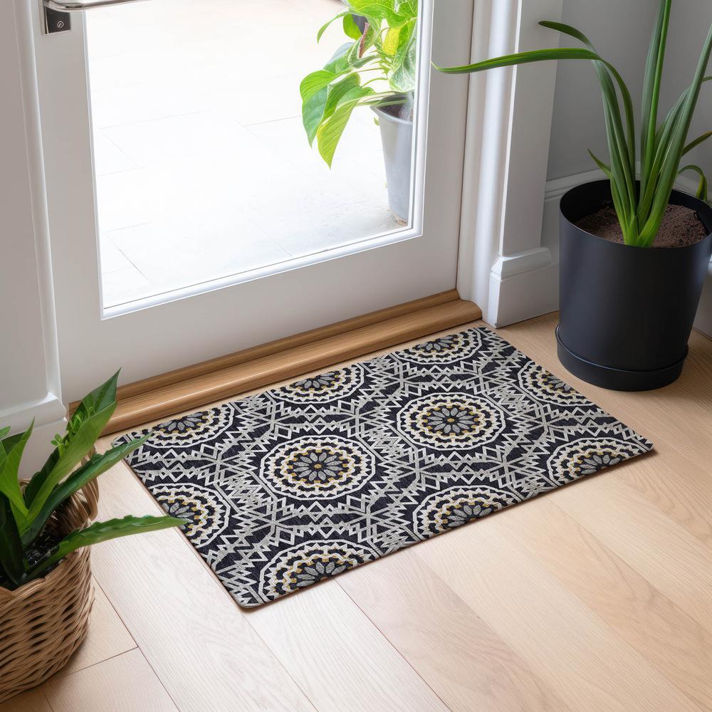 Chantille ACN619 Black 1'8" x 2'6" Rug. Picture 6