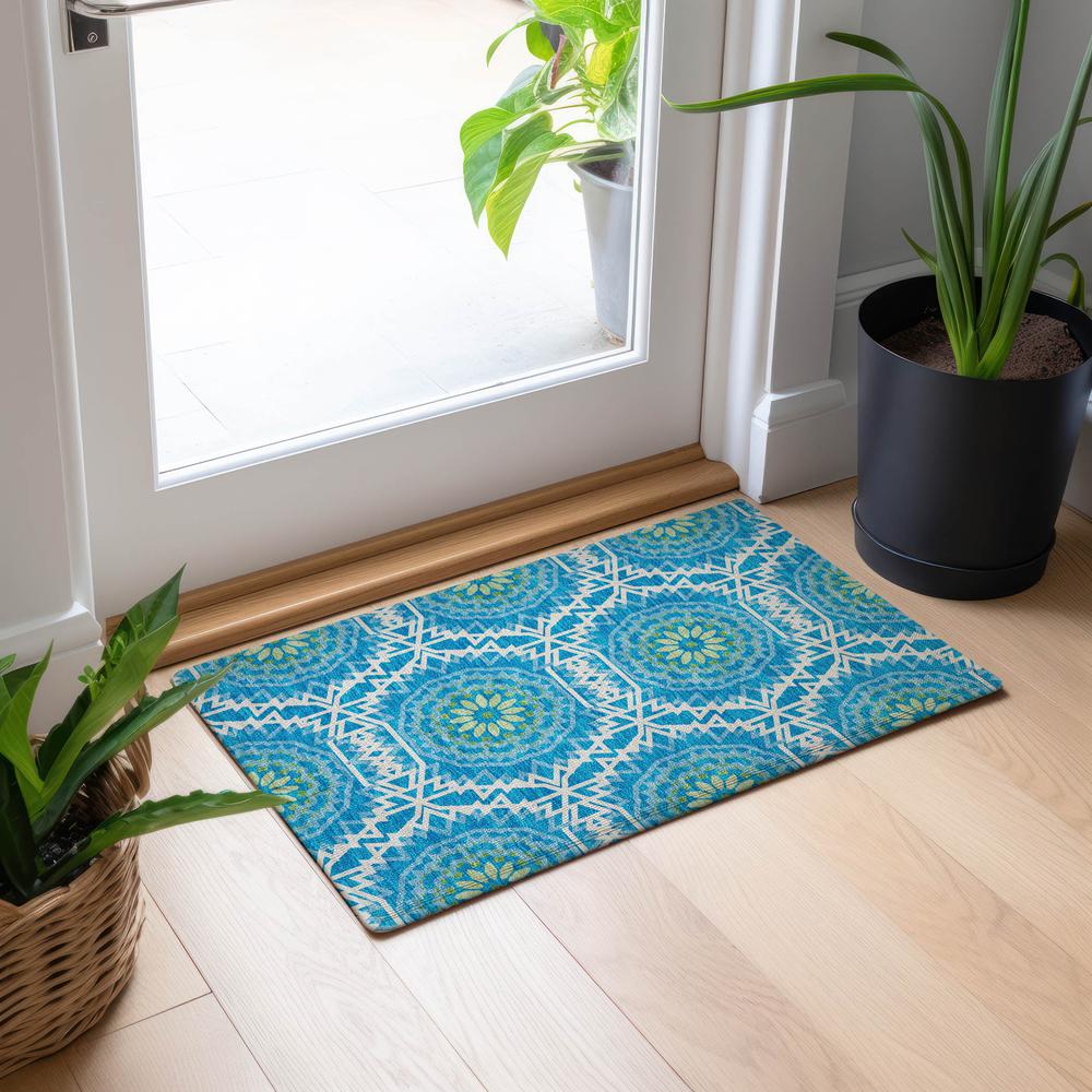 Chantille ACN619 Blue 1'8" x 2'6" Rug. Picture 6
