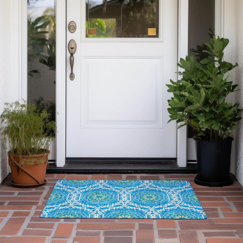 Chantille ACN619 Blue 1'8" x 2'6" Rug. Picture 7