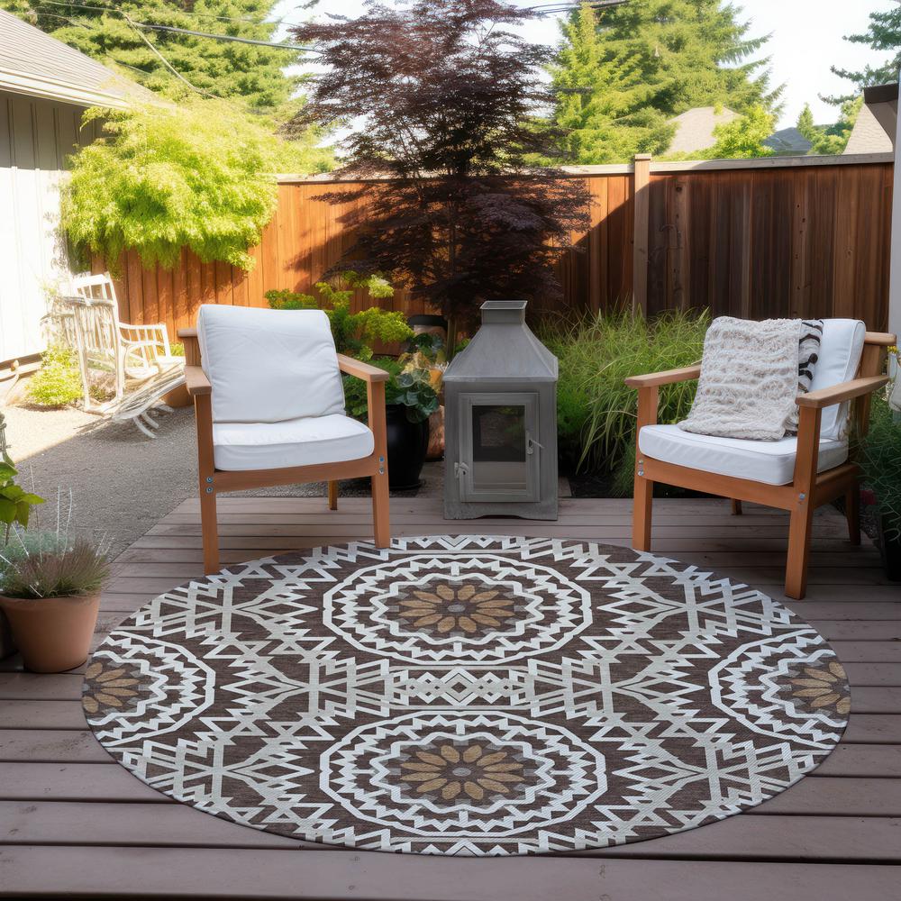 Chantille ACN619 Brown 8' x 8' Rug. Picture 7