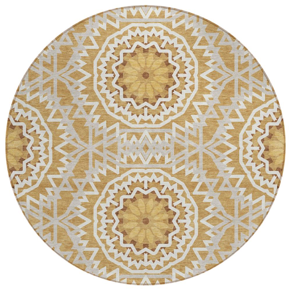 Chantille ACN619 Gold 8' x 8' Rug. Picture 1