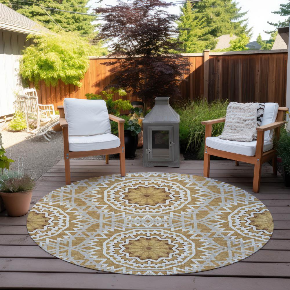 Chantille ACN619 Gold 8' x 8' Rug. Picture 7