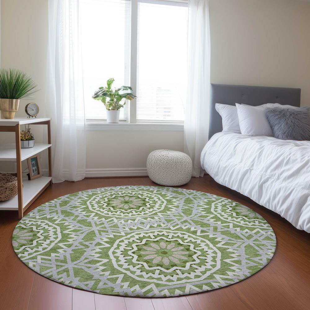 Chantille ACN619 Green 8' x 8' Rug. Picture 6