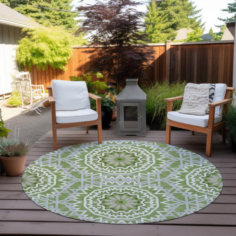 Chantille ACN619 Green 8' x 8' Rug. Picture 7