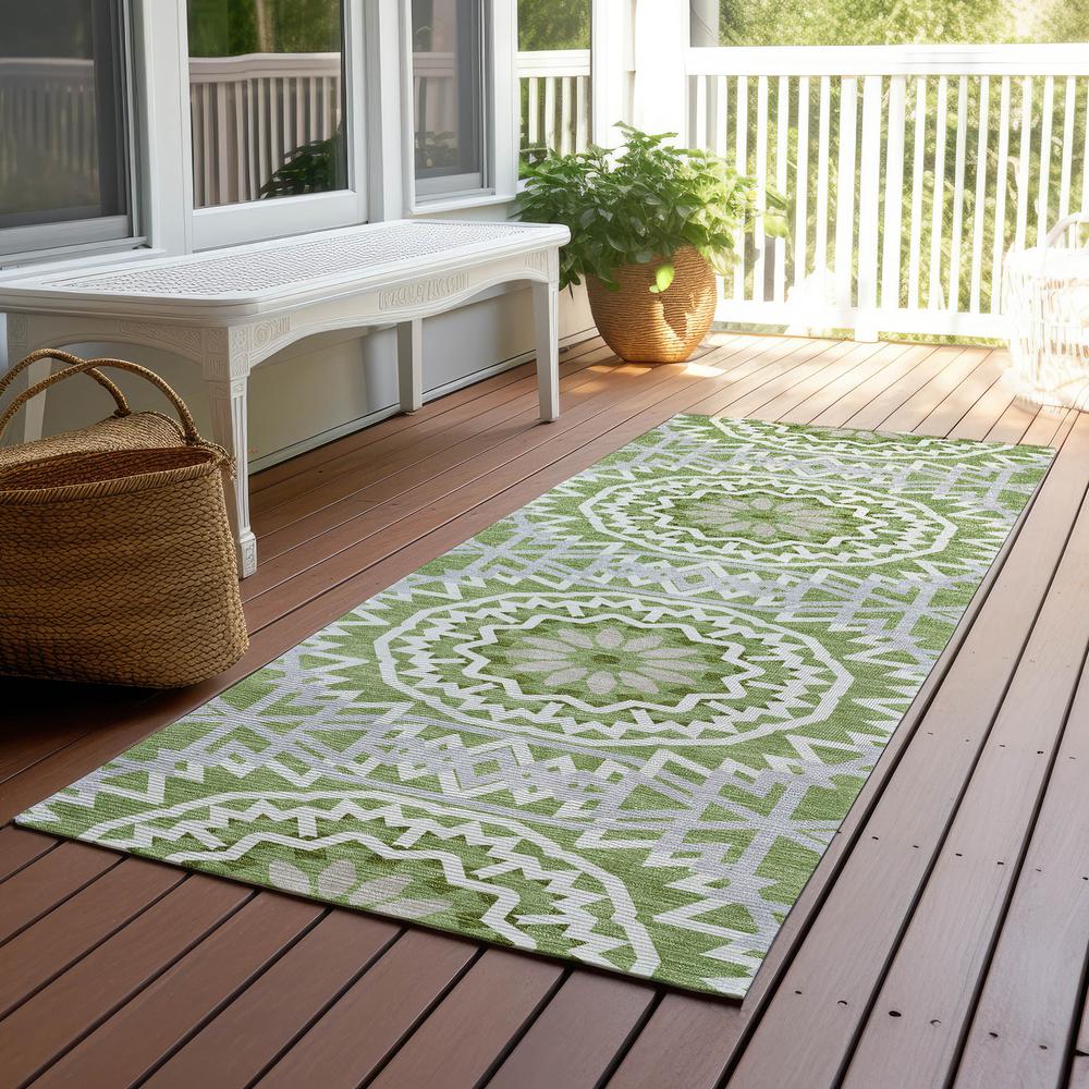 Chantille ACN619 Green 2'3" x 7'6" Rug. Picture 7