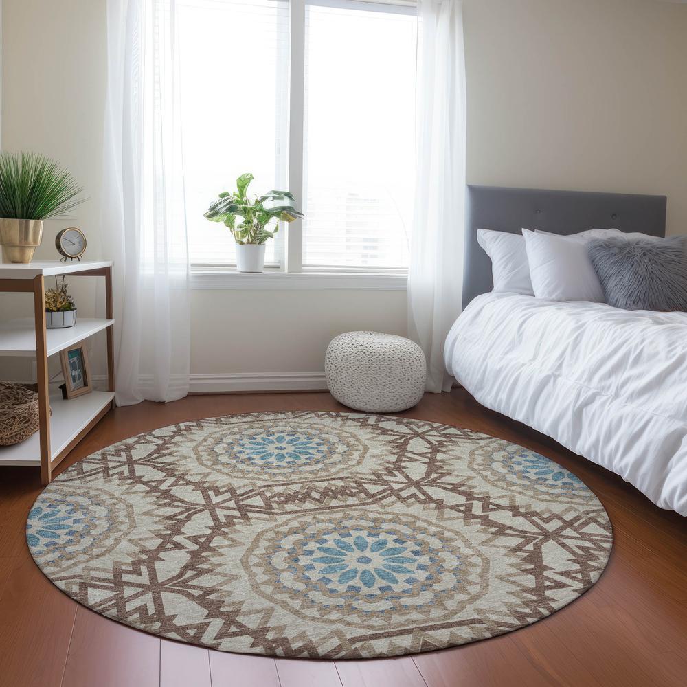 Chantille ACN619 Brown 8' x 8' Rug. Picture 6