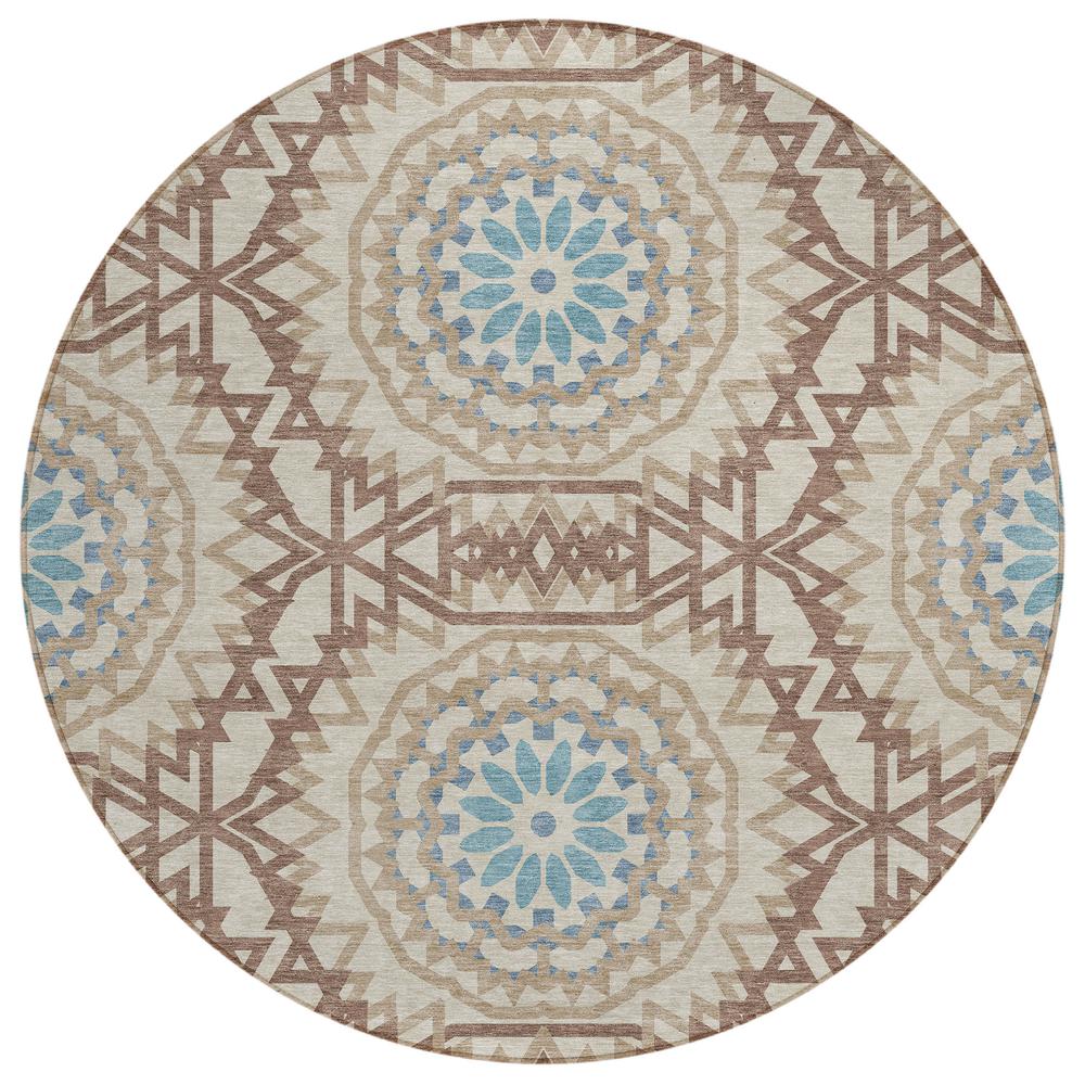 Chantille ACN619 Brown 8' x 8' Rug. Picture 1