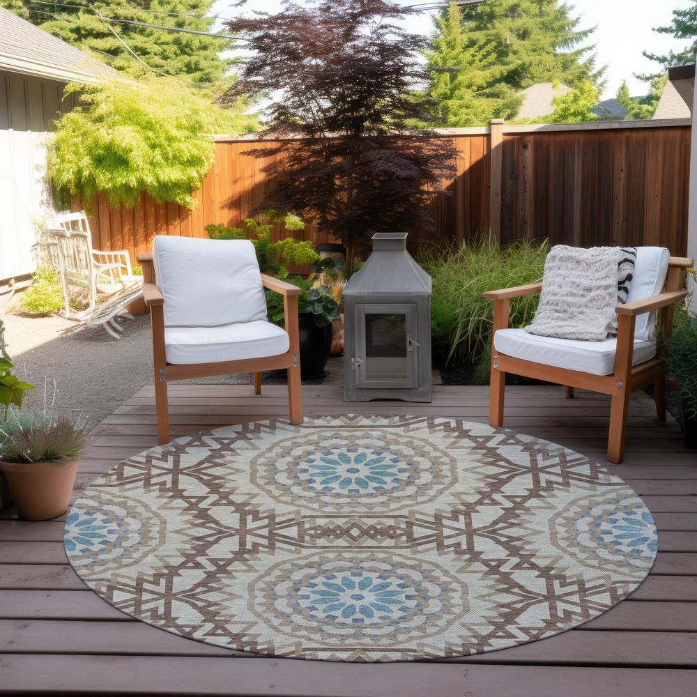 Chantille ACN619 Brown 8' x 8' Rug. Picture 7