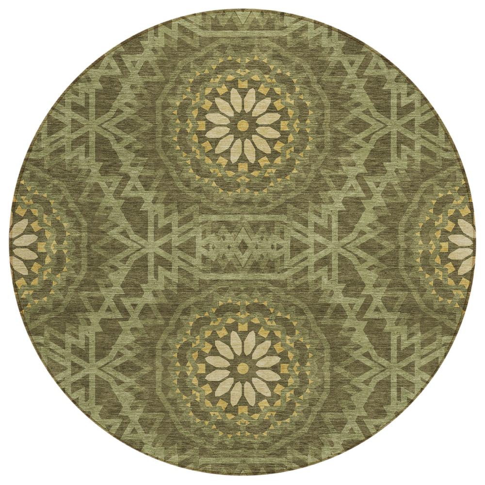 Chantille ACN619 Green 8' x 8' Rug. Picture 1
