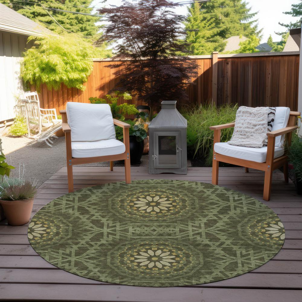 Chantille ACN619 Green 8' x 8' Rug. Picture 7