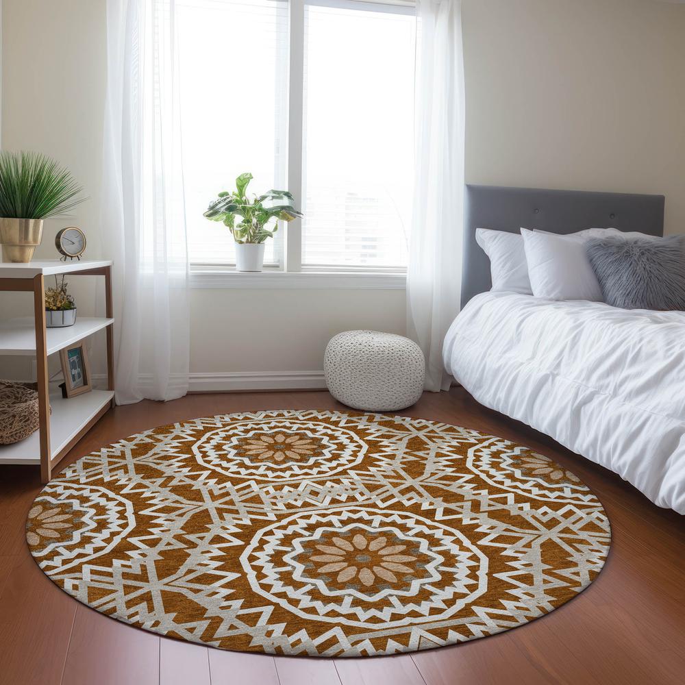 Chantille ACN619 Orange 8' x 8' Rug. Picture 6
