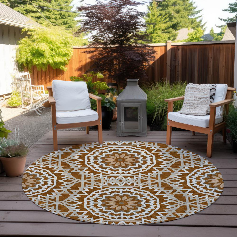 Chantille ACN619 Orange 8' x 8' Rug. Picture 7