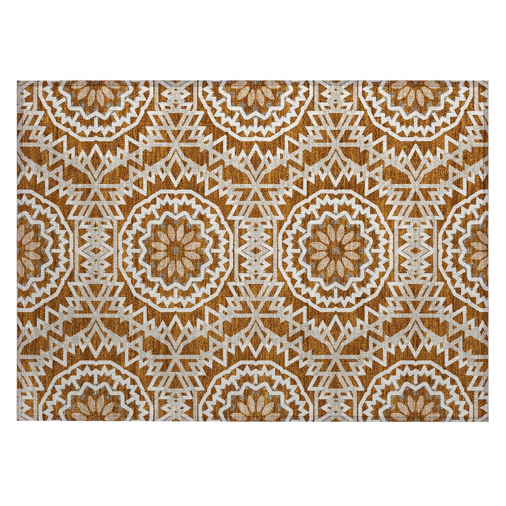 Chantille ACN619 Orange 1'8" x 2'6" Rug. Picture 1