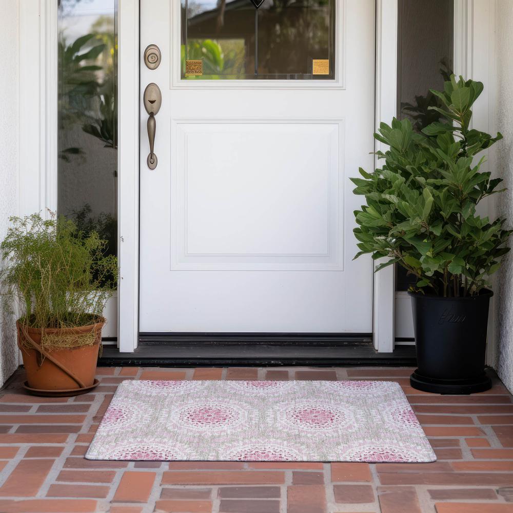 Chantille ACN619 Pink 1'8" x 2'6" Rug. Picture 7