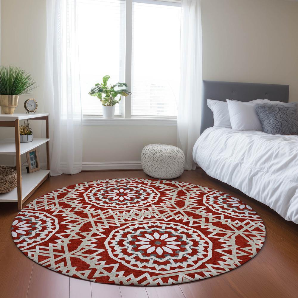 Chantille ACN619 Red 8' x 8' Rug. Picture 6