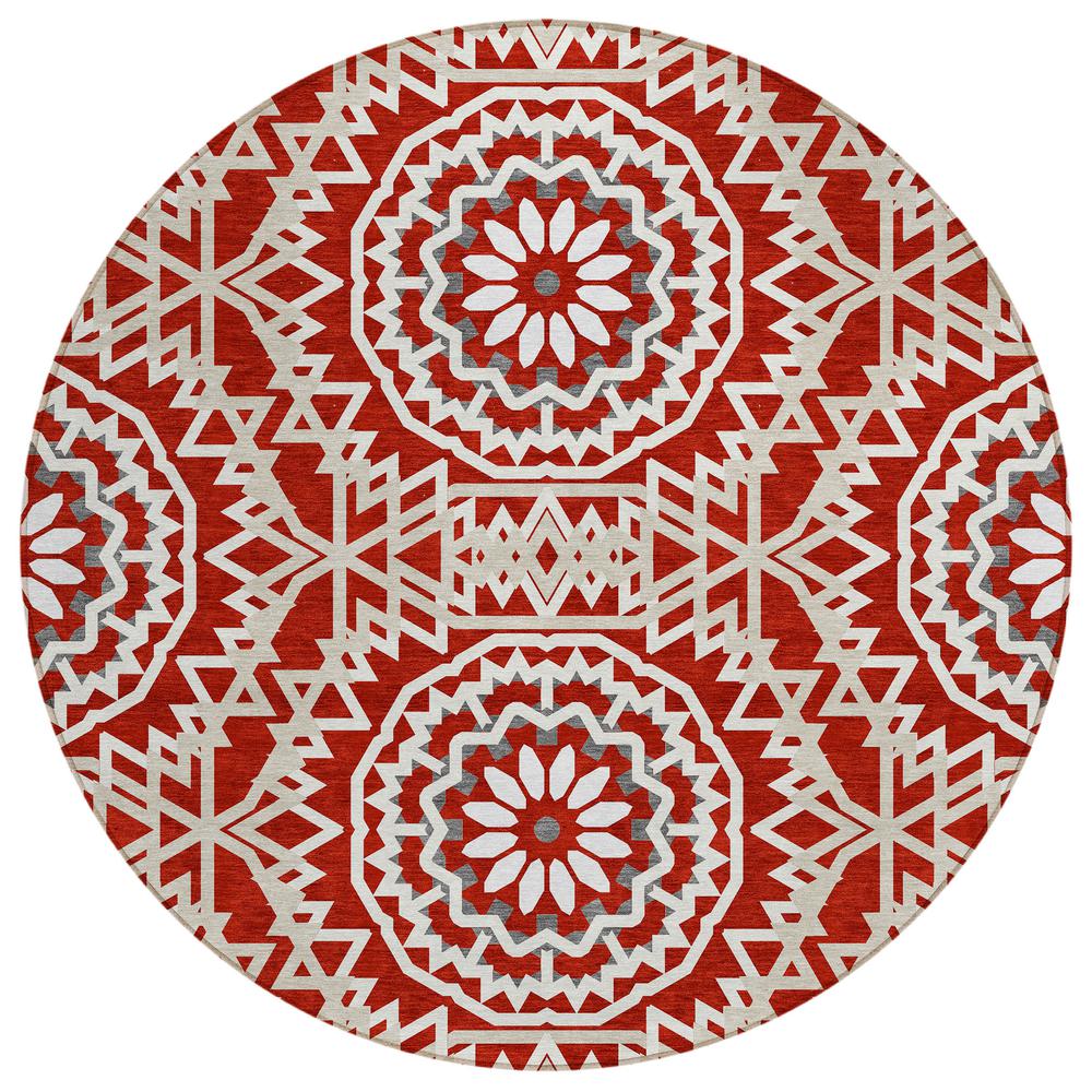Chantille ACN619 Red 8' x 8' Rug. Picture 1