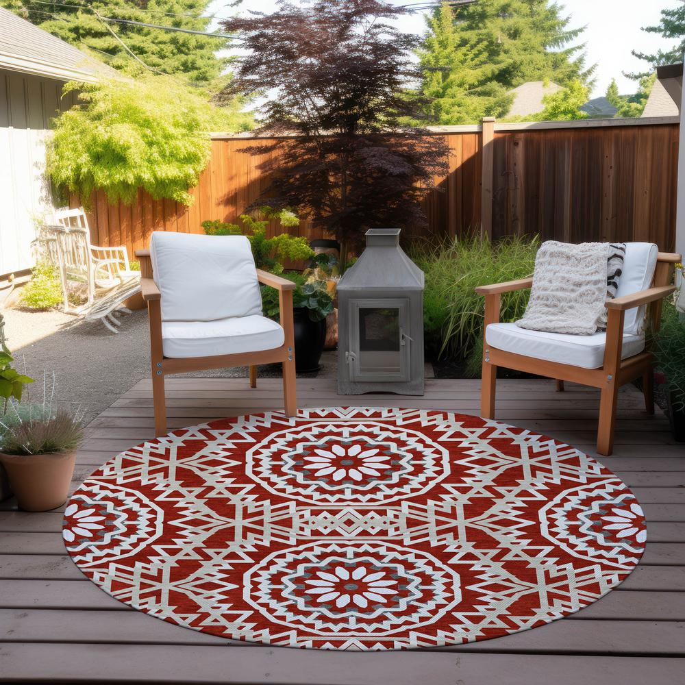 Chantille ACN619 Red 8' x 8' Rug. Picture 7
