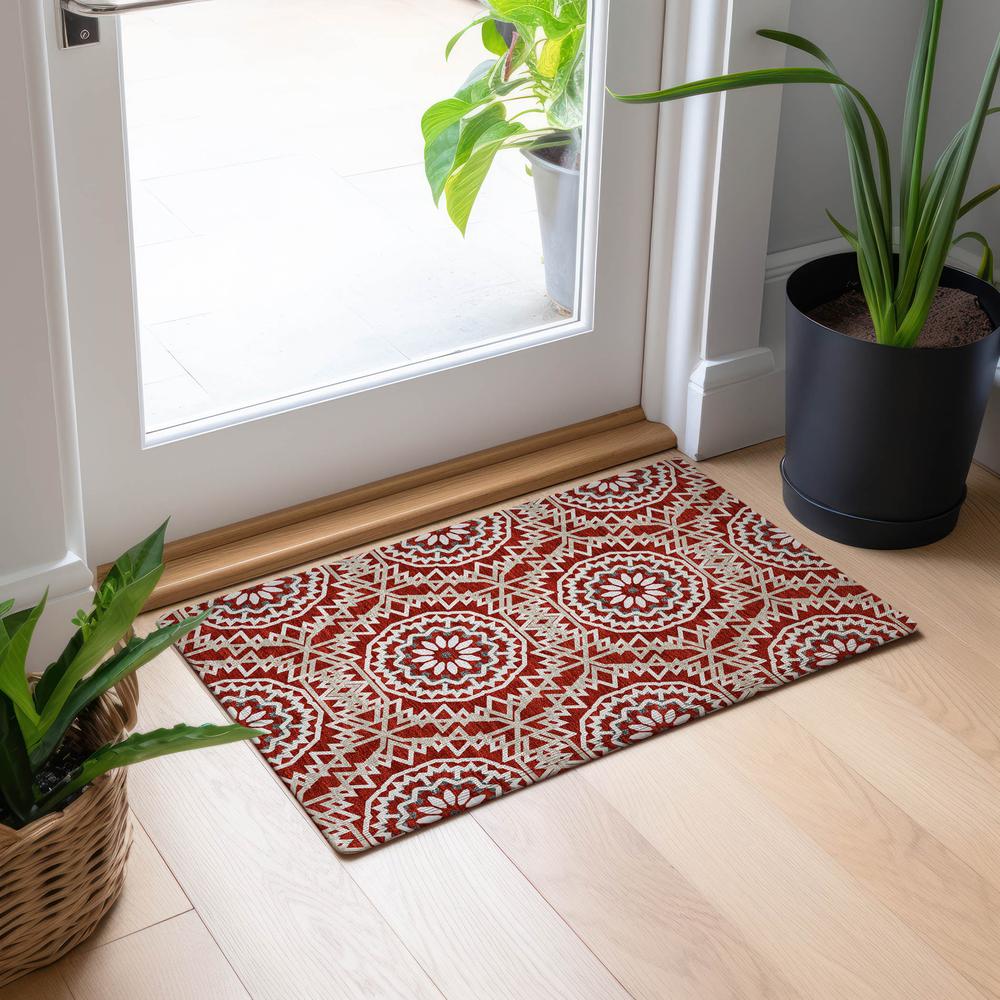 Chantille ACN619 Red 1'8" x 2'6" Rug. Picture 6