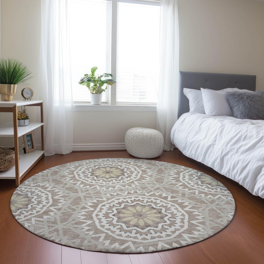 Chantille ACN619 Brown 8' x 8' Rug. Picture 6