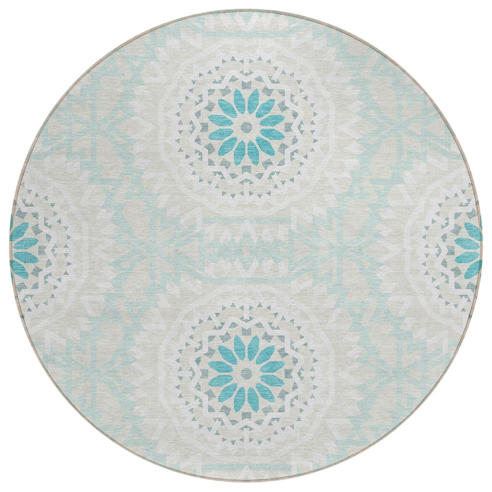 Chantille ACN619 Teal 8' x 8' Rug. Picture 1