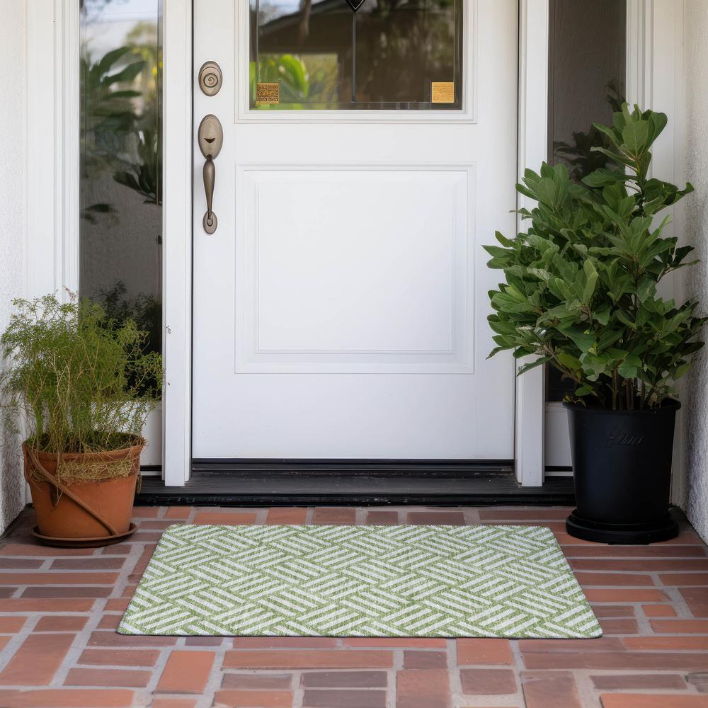 Chantille ACN620 Green 1'8" x 2'6" Rug. Picture 7