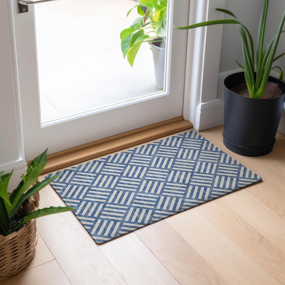 Chantille ACN620 Blue 1'8" x 2'6" Rug. Picture 6