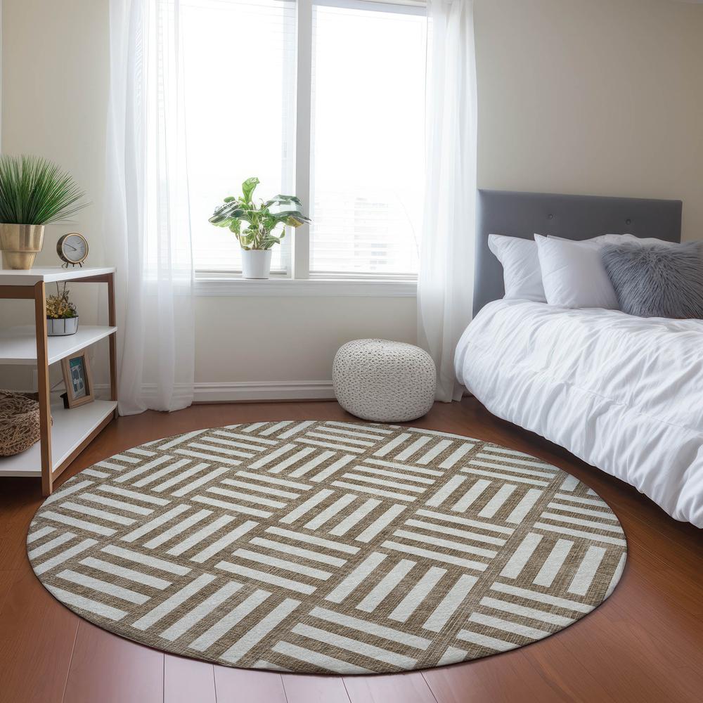 Chantille ACN620 Brown 8' x 8' Rug. Picture 6