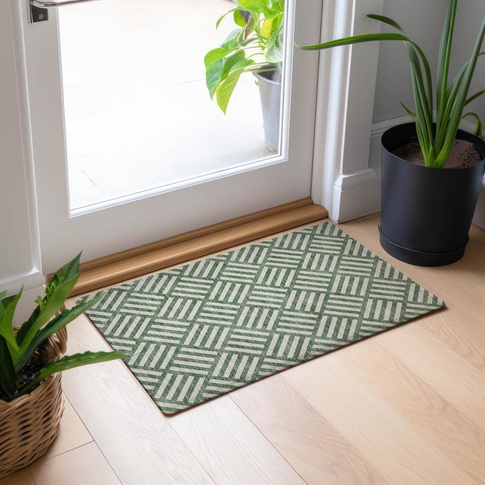 Chantille ACN620 Green 1'8" x 2'6" Rug. Picture 6