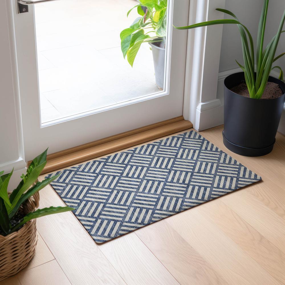 Chantille ACN620 Blue 1'8" x 2'6" Rug. Picture 6