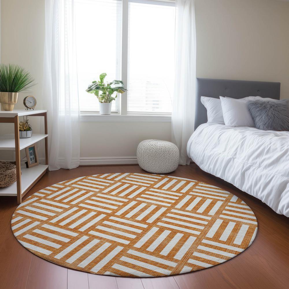 Chantille ACN620 Orange 8' x 8' Rug. Picture 6