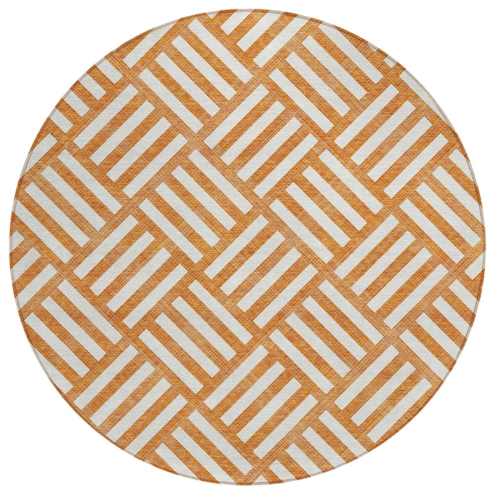 Chantille ACN620 Orange 8' x 8' Rug. Picture 1